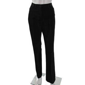 Shin Choi Womens Dress Pants Black Solid Acetate Hook & Eye Size 6